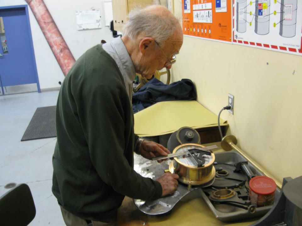 Allan Westland working on CP 2858 Gauges