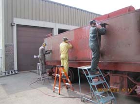 Needle Gun Work on Tender Needle Gun Work on Tender